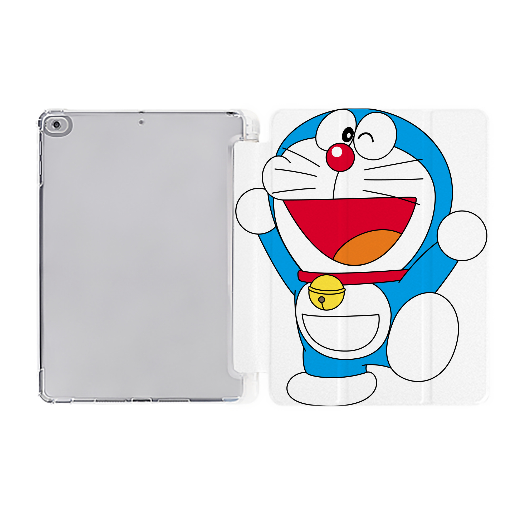 （画像用） ドラえもん Doraemon IPad ケース ペン収納付き 三つ折りスタンド PUレザー×シリコン 対応機種9.5/10.5/10.9インチ